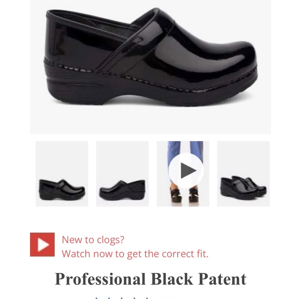 Dansko black patent leather